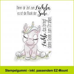 Einhorn ... lächle - Stempelgummi